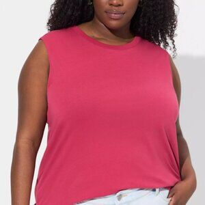Torrid Vintage Cotton Jersey High Neck Tank 2x NWT